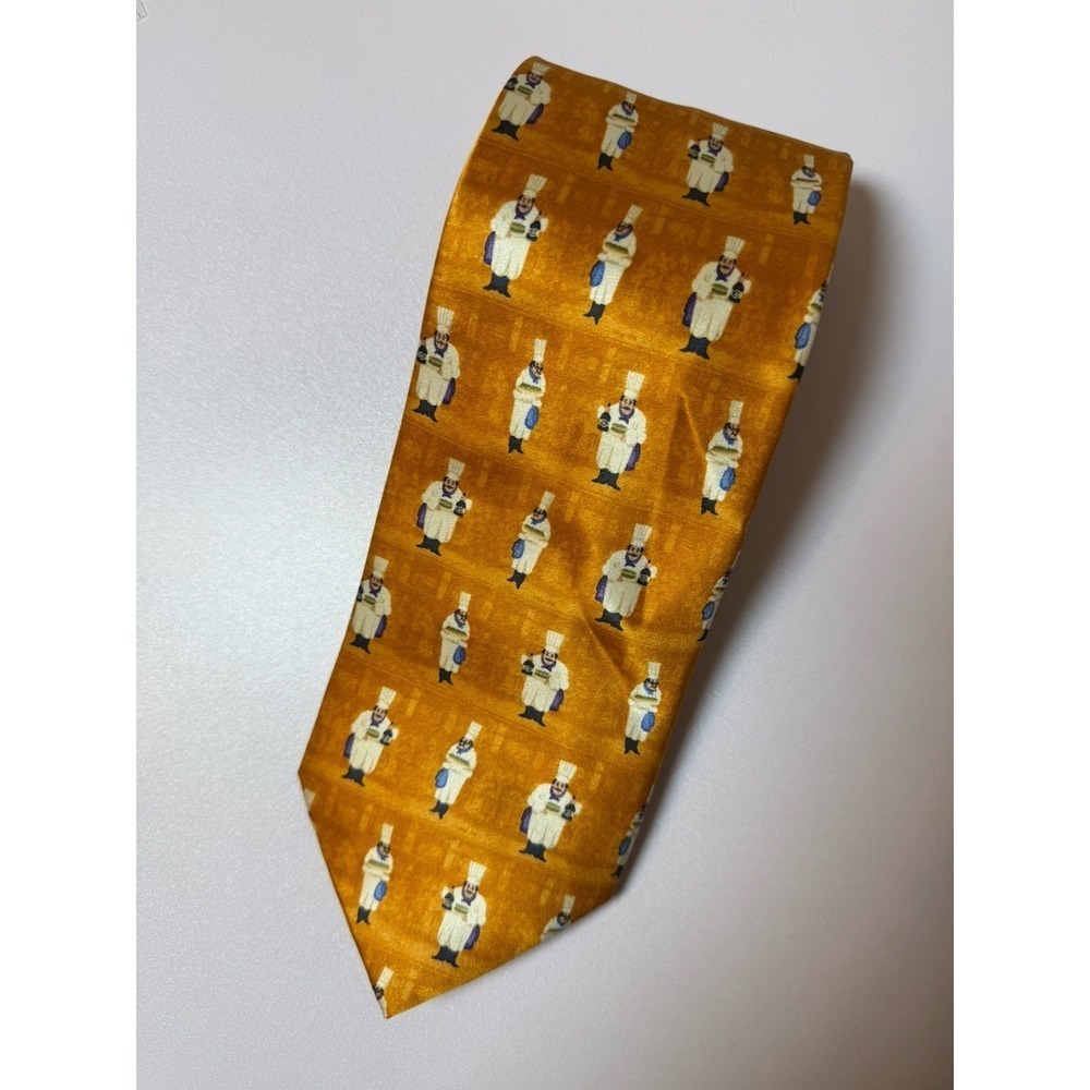 GUY BUFFET Tie‎ Chef Allover Collector Print Design 100% Silk Tie NWT